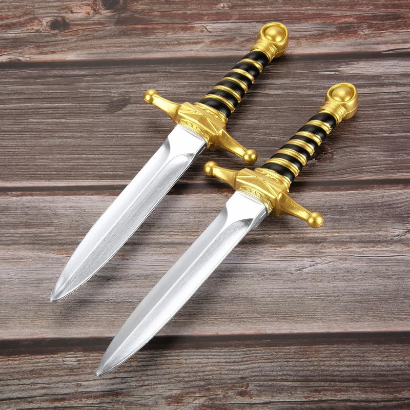 Hapdream 15" Fake Foam Swords Martial Arts Weapons, Realistic Dagger Knife Toy, Foam Short Sword Prop for Play Fighting and Assassins Costume Accessory - Image 4